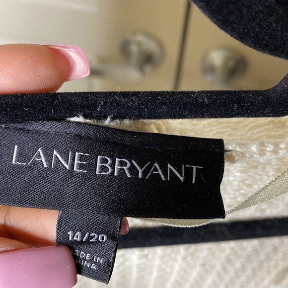 Lane Bryant Open Stitch Knitted Hoodie Short Sleeve Cardigan 14/20 - Picture 5 of 5